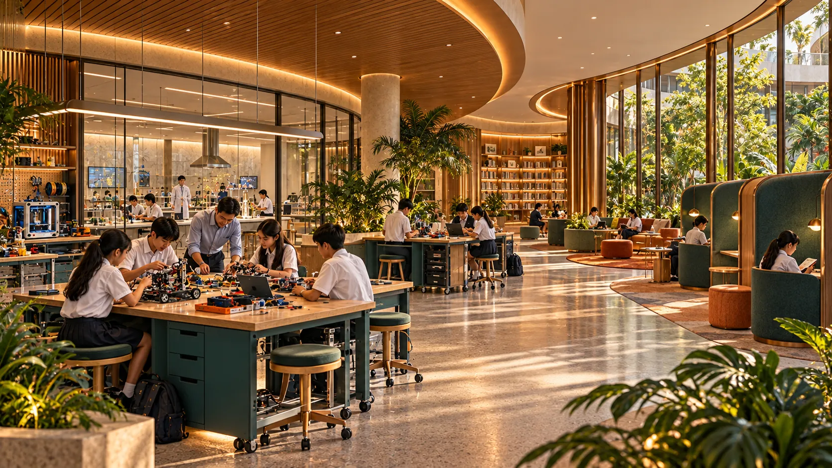 Phối cảnh đề xuất innovation lab và thư viện Uranus Center